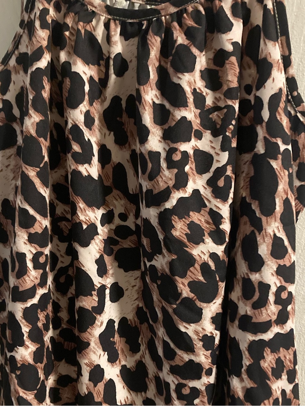 ROMWE Leopard-Print Sleeveless Mini Dress in Black and Brown